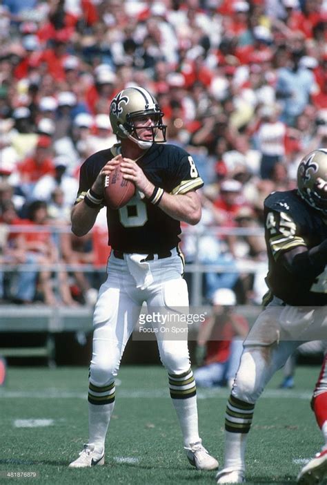Quarterback Archie Manning Of The New Orleans Saints Drops Back To