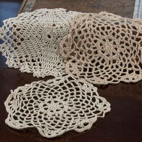 Ecru Round Crocheted Doilies - Crochet and Lace Doilies ...