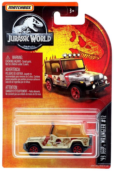Jurassic World Matchbox 93 Jeep Wranger 12 164 Diecast Vehicle Mattel