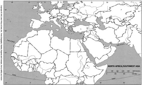 Blank Map Of North Africa And Southwest Asia Map Of A