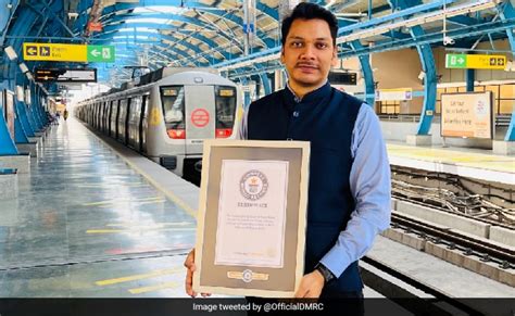 Delhi Metro Employee Sets Guinness World Record Covers 254 Stations In 16 Hours