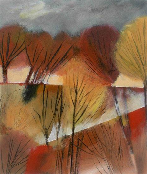 Autumn Trees Acrylic Painting By Jan Rippingham Painting