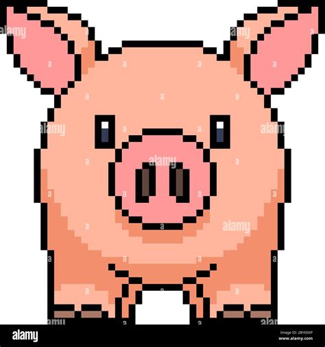 Vector Pixel Art Pig Isolated Stock Vector Image And Art Alamy