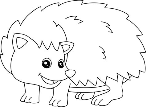 Hedgehog Coloring Vector Art Icons And Graphics For Free Download
