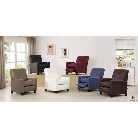 Hydeline Connie Leather Push Back Recliner Chair With Memory Foam