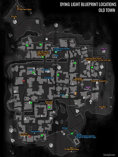 Dying Light Secret Weapons Locations - Ezgamestalk: Dying Light - Map for Daily Routine