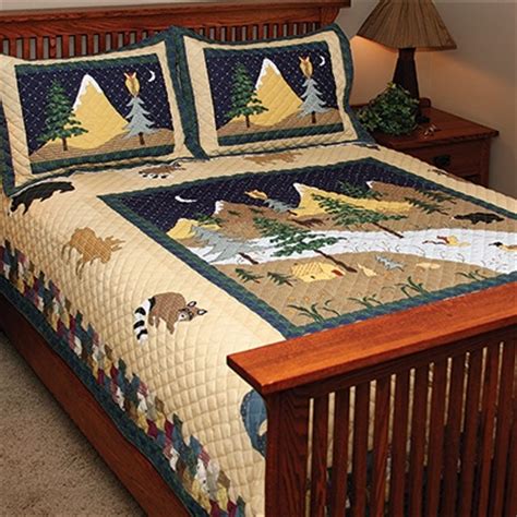 mountain scenic quilt bedding set shop nwf