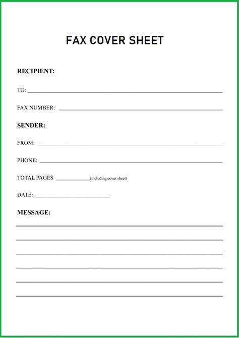 Confidential Fax Cover Sheet Template In Pdf And Word