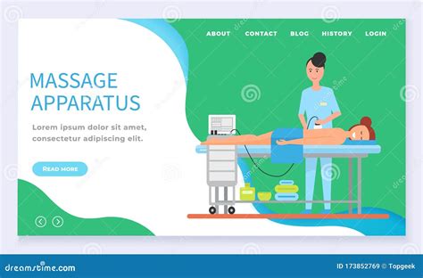 Massage Therapy Spa Procedure Landing Page Vector Stock Vector Illustration Of Client