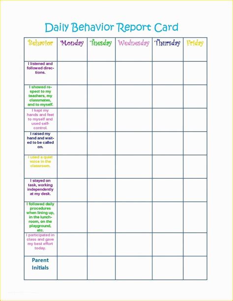 Free Behavior Chart Template Of Free Printable Behavior Charts For