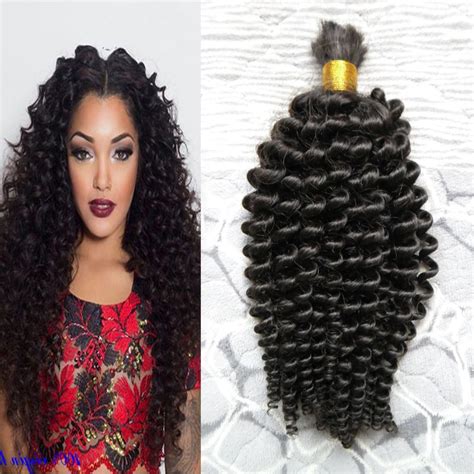 Mongolian Kinky Curly Afro Crochet Braids Loose Curly Hair Style G Human Braiding Hair Bulk
