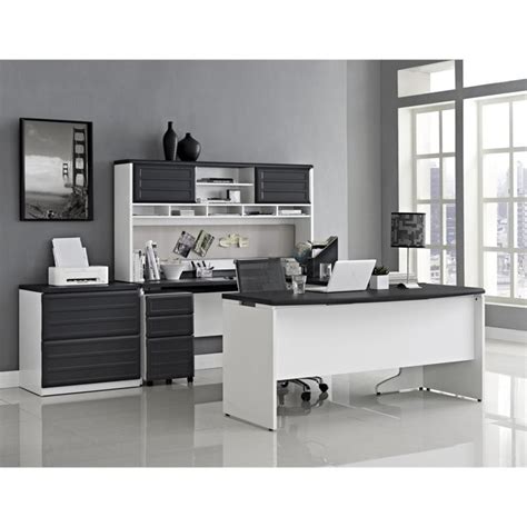 Small Office Set In White And Gray 9848296