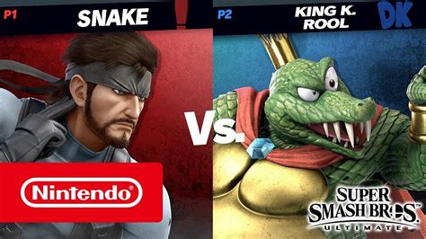 Rool because he is always abusing them). Super Smash Bros Ultimate: vediamo un match tra Snake e King K. Rool