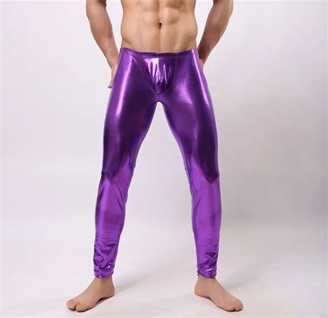 Mens Sexy Low Rise Bulge Pouch Night Club Stage Performance Tights
