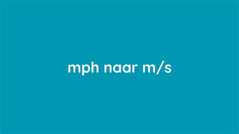 Meter Per Seconde Ms Naar Kilometer Per Uur Kmu Omrekenen Rekenappnl