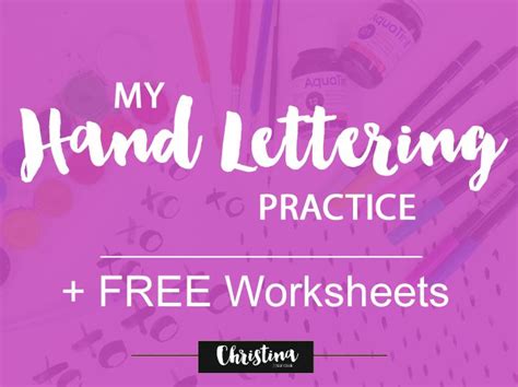 My Hand Lettering Practice Free Worksheets Lettering Practice Hand