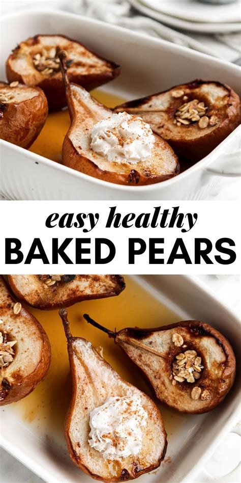 Healthy Baked Pears With Cinnamon Running On Real Food