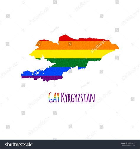 Vector Map Of Kyrgyzstan In Lgbt Lesbian Gay Royalty Free Stock Vector 306315311