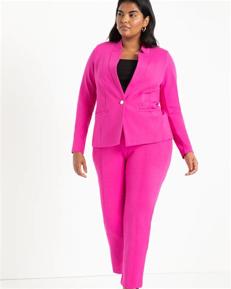 The Ultimate Stretch Suit Pintuck Pant Berry