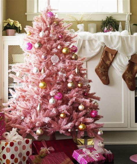 Different Shades Of Pink Decorations On Trees Kevin Sharkey S White