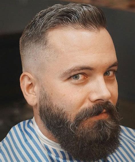 short thinning hair with bald fade and beard best haircuts for balding men stylish men s