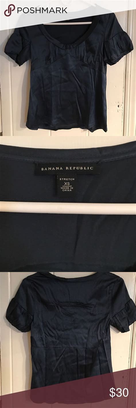 Banana Republic Dark Navy Silky Top Xs Silky Top Clothes Design Tops