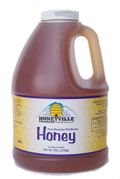 Plastic Jug Mountain Wildflower Honey 5 Lb Wildflower Honey Store Name