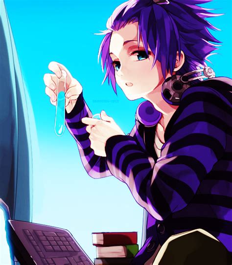 Loose perms for long hair guys. Untitled | Anime guy blue hair, Anime purple hair, Anime child