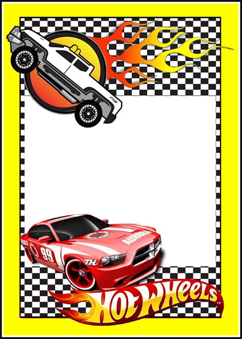 Free Printable Hot Wheels Invitation Templates For Download
