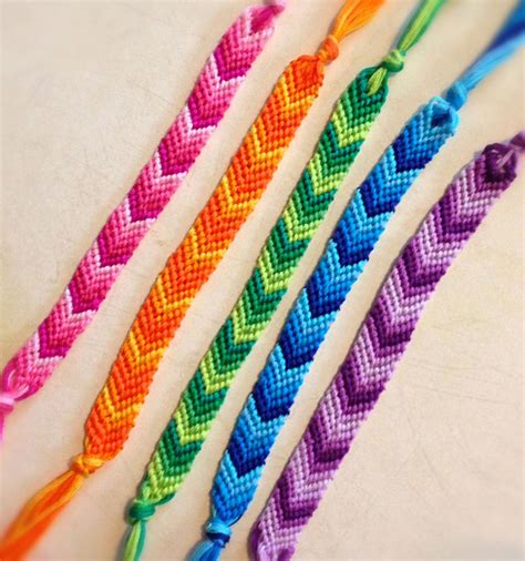 Threaded Ankle Bracelet Design Women Chevron Friendship Bracelets