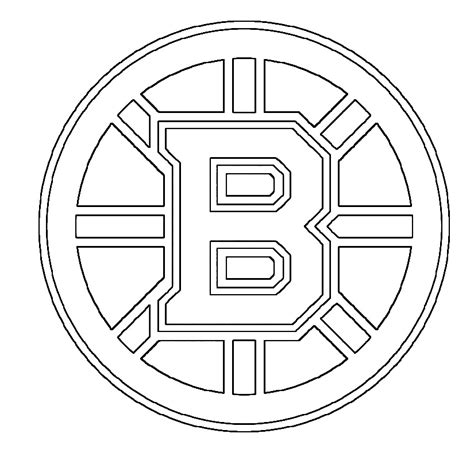 Nhl Boston Bruins Logo Coloring Pages Coloring Cool