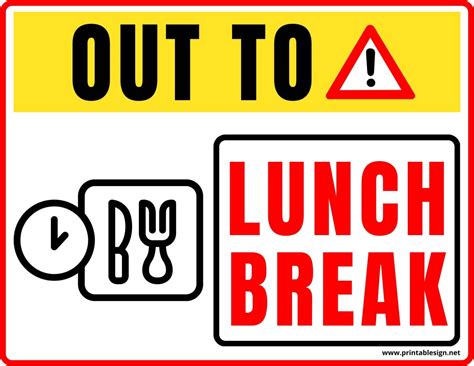 Lunch Break Sign Pack 15