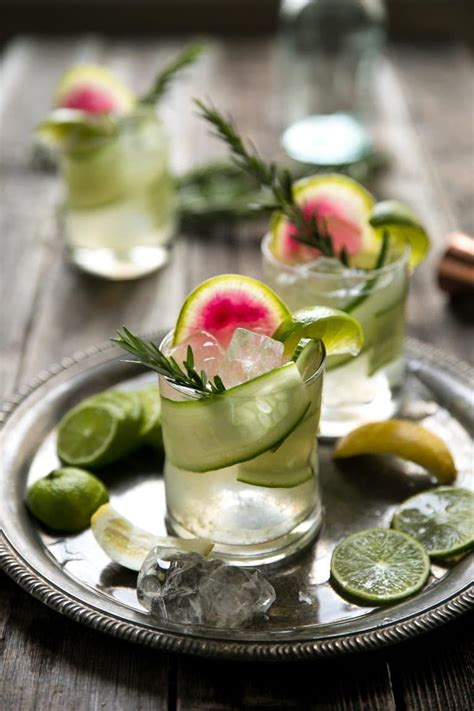 Cucumber Rosemary Gin And Tonic Recipe Gin Cocktail Recipes