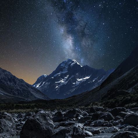 Mount Cook At Night Photograph By Martin Capek
