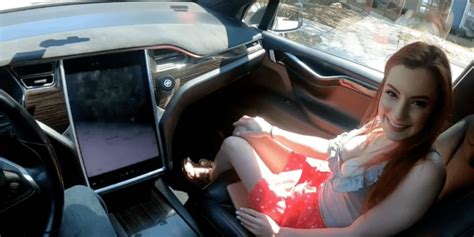 Couple Shot Porn Film In Tesla On Autopilot While Cars Drove By