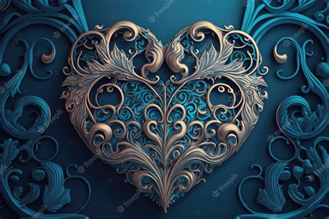 Scrollwork Hearts Clip Art Library