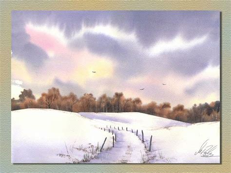 Snow Scene Watercolour Painting Tutorial Part 1