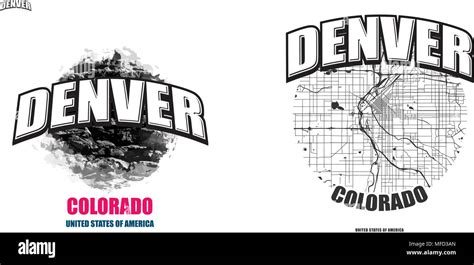 Denver Colorado Logo Design Two In One Vector Arts Big Logo With