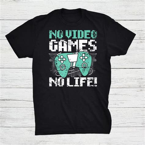 No Video Games No Life Console Gamer Gaming Shirt Teeuni