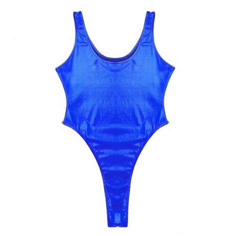 women shiny one piece monokini wetlook high cut thongs leotard bodysuit swimwear ebay