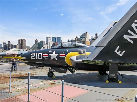 Grumman F9f 8 Cougar New York City New York United States Navy