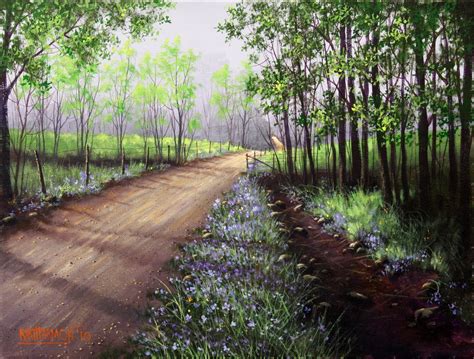 Jerry Yarnell Trail Through The Woods Jerry Yarnell Acrylic Art