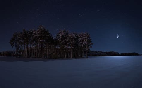 2560x1700 Starry Winter Night Chromebook Pixel Wallpaper Hd Nature 4k