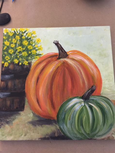 Acrylic Painting Of Pumpkins Painting Art Projects Painting Canvas