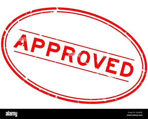 Grunge Red Approved Word Oval Rubber Seal Stamp On White Background Stock Vector Image And Art Alamy