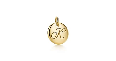 Tiffany Notes Alphabet Disc Charm In 18k Gold Small Letters A Z Available Tiffany And Co