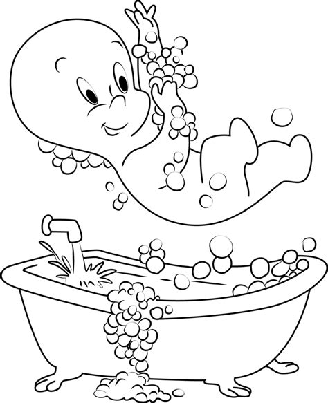 With more than nbdrawing coloring pages casper, you can have fun and relax by coloring drawings to suit all tastes. Casper Taking Shower Coloring Page - Free Printable ...