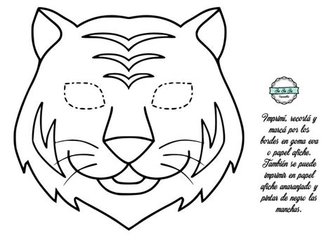 Máscara de Tigre Máscara de tigre Tigre para pintar Tigre