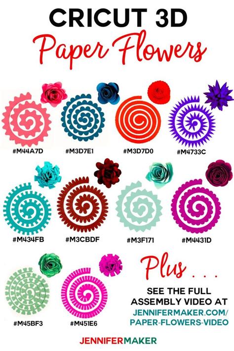 Pin on diy projects and crafts. How to Make Cricut Paper Flowers All 10 Jennifer Maker in ...