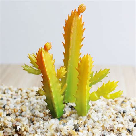 Artificial Cactus Succulents Mini Plastic Stems Unpotted 1 Set Fake
